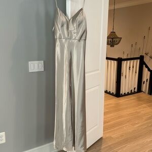 BRAND NEW Jenny Yoo bridesmaid dress! Latte Satin Back Crepe! Unaltered!